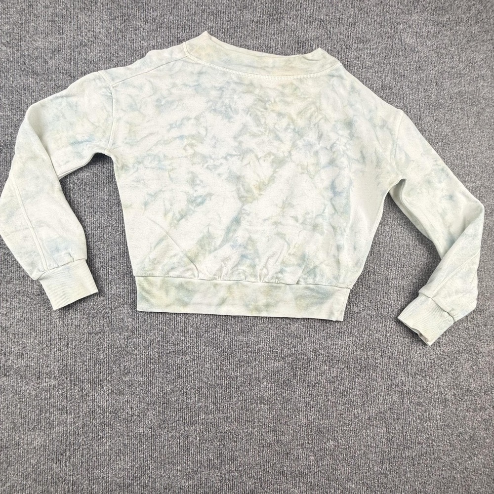 Pilcro By Anthropologie Sweatshirt Womens Small Green Batik Crewneck Pullover
